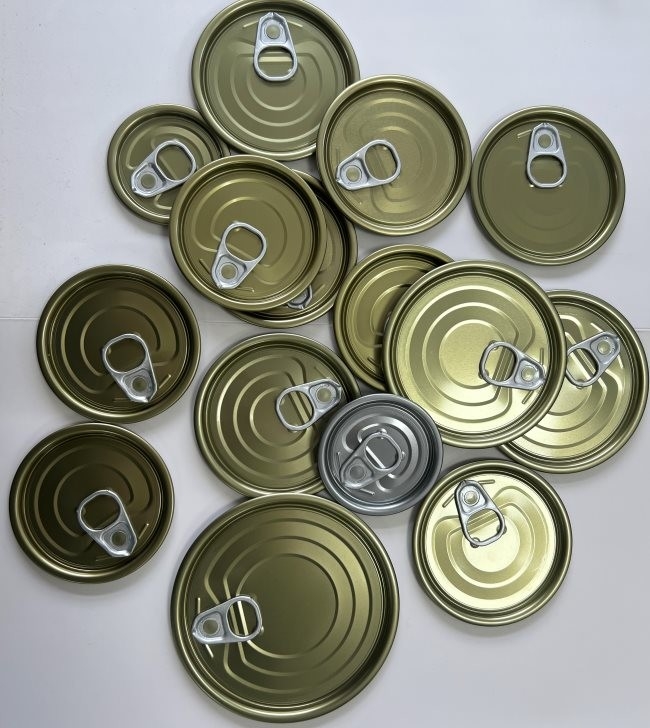 401 Diâmetro 99mm Resistência à ferrugem do tampão de estanho para latas EOE de tampa redonda aberta fácil