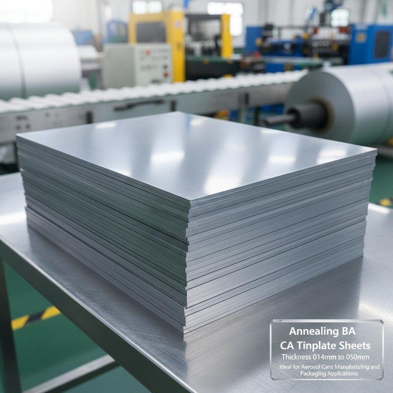 Annealing BA CA Tinplate Sheets Thickness 014mm to 050mm Ideal for Aerosol Cans Manufacturing and Packaging Applications