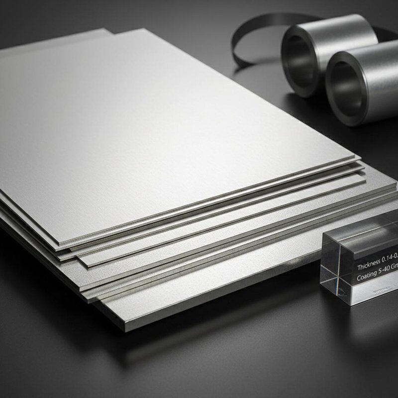 Espessura de 0,14 mm a 0,50 mm em Chapas de Aço Estanhadas Fornecendo Peso de Revestimento de Estanho de 5 a 40 Gm2 para Proteção Aprimorada da Superfície