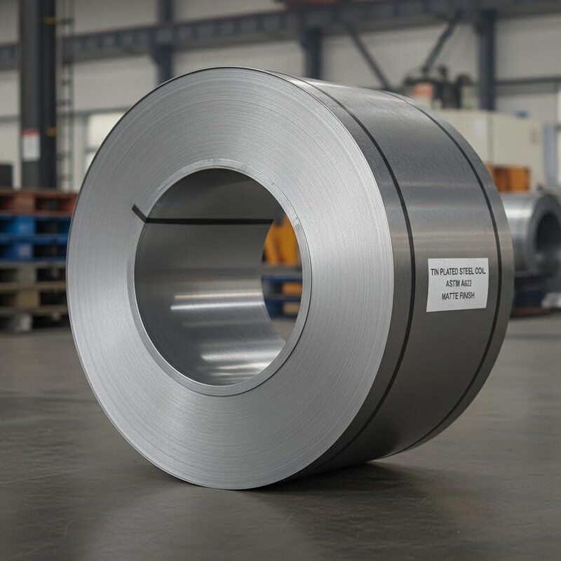 Matte Surface Finish Tin Plated Steel Coil ASTM A623 Standard Material for Electrical Industry Automotive and Packaging