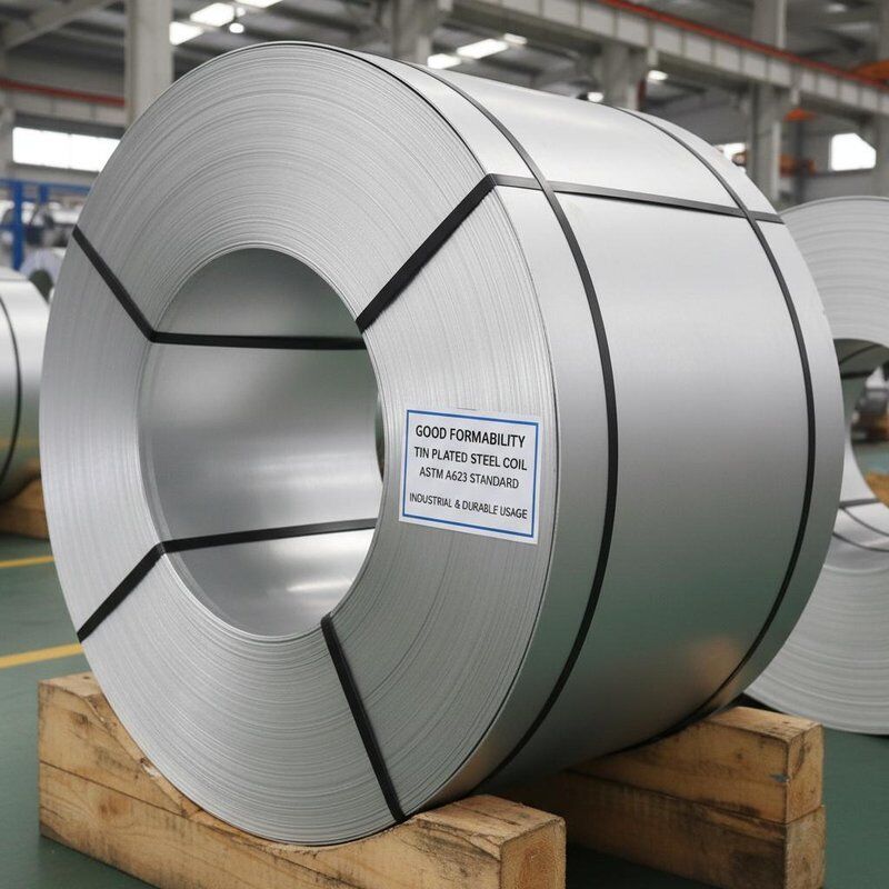 Good Formability Tin Plated Steel Coil Meeting ASTM A623 Standard Suitable for Industrial Applications and Durable Usage