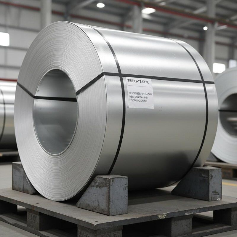Bobina de folha de flandres de 3 a 10 toneladas com espessura de revestimento de estanho de aço de 0,13 mm a 0,47 mm usada na fabricação de latas e embalagens de alimentos