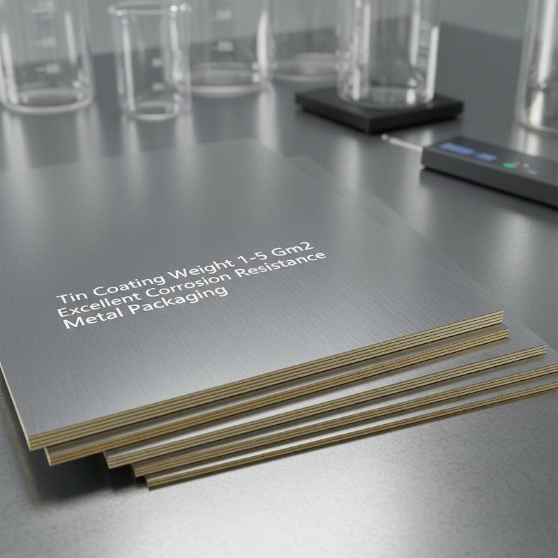 Peso de revestimento de estanho 1 a 5 Gm2 Material de chapa de aço de estanho com excelente resistência à corrosão concebido para embalagens metálicas
