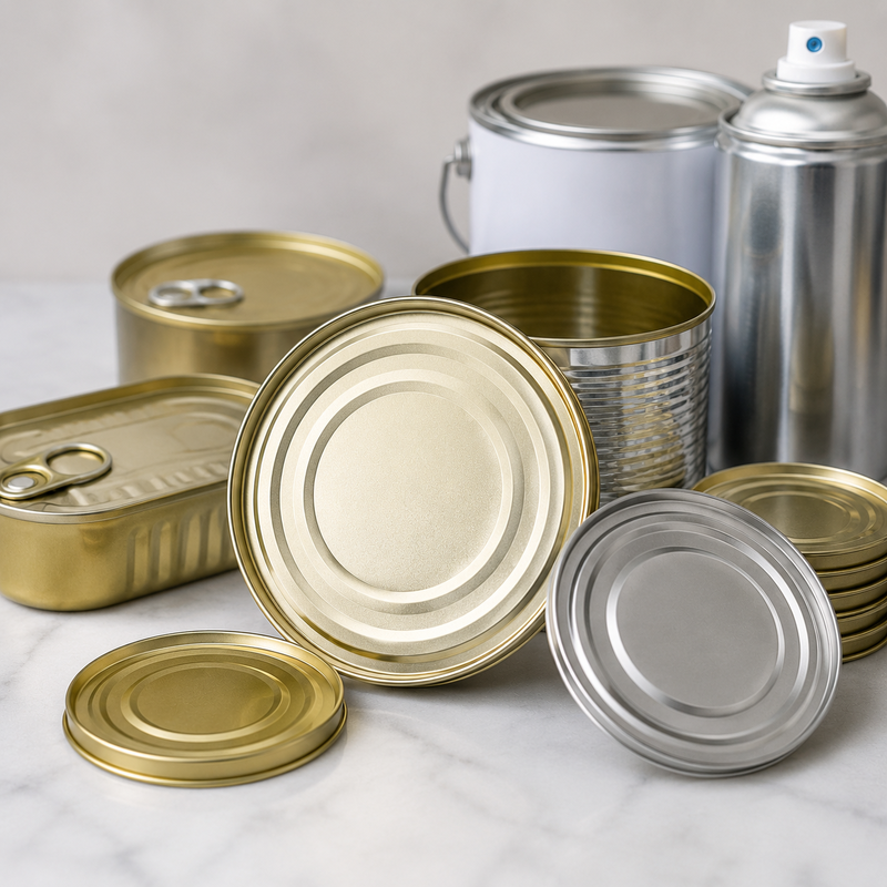 Tampas de folha-de-flandres eletrolíticas resistentes para latas de alimentos | Resistente à corrosão