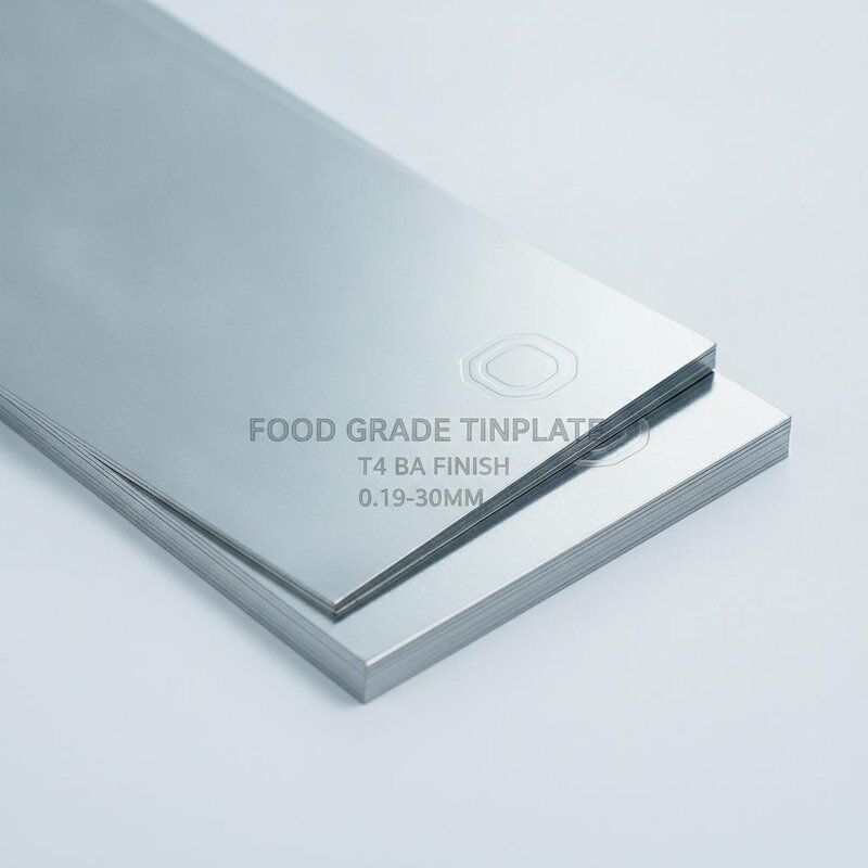 Folha de estanho eletrolítico de qualidade alimentar T4 Temper BA Finish para estampagem de canteira de fácil abertura 0.19mm-0.30mm