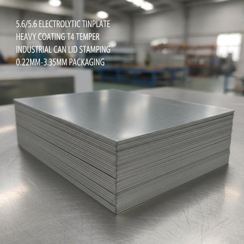 5.6/5.6 folha de flandres eletrolítico revestimento pesado t4 folha de têmpera para tampa de lata industrial que carimba embalagens de 0.22mm-0.35mm